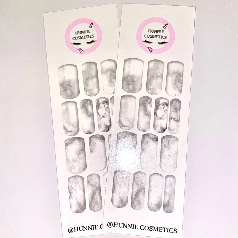 White Marble Nail Decal - 2 sheets included!